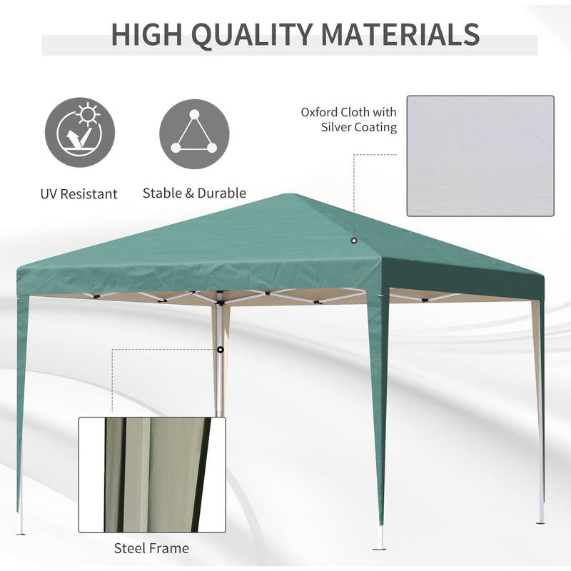 3x3 Pop Up Gazebo, Waterproof Heavy Duty Event Shelter, Green