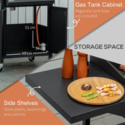 Image of a 3 burner gas bbq trolley 