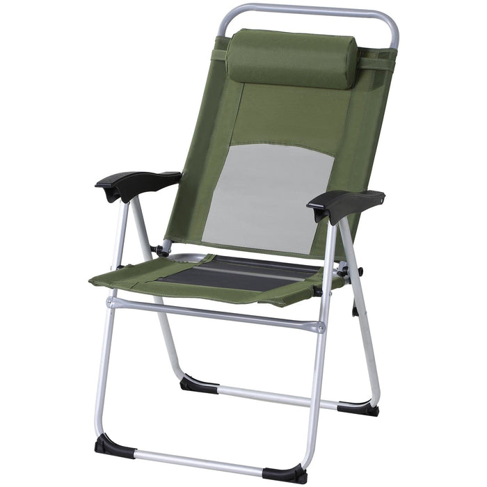 Folding Metal Garden Chair, 3 Reclining Position