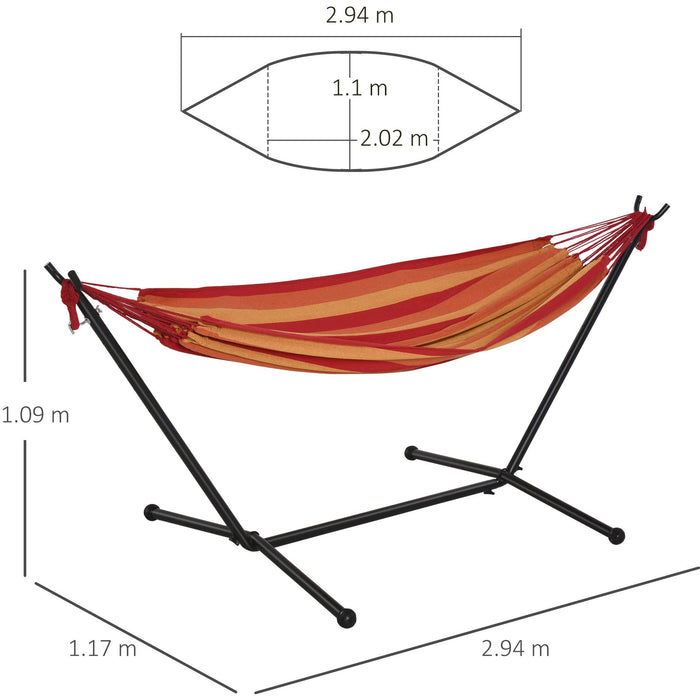 Camping Hammock with Stand, Bag, Adjustable, 120kg Load