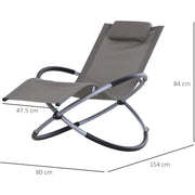Grey Orbital Rocking Zero Gravity Chair Outsunny