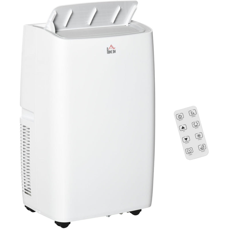 HOMCOM 12,000 BTU Portable Air Conditioner Dehumidifier Cooling Fan for Room up to 25m², with Remote, LED Display, 24H Timer, Window Mount Kit, White Homcom