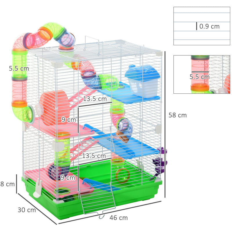 5 Tier Hamster Cage, Green
