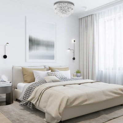 7-Light Modern Crystal Ceiling Lamp Homcom