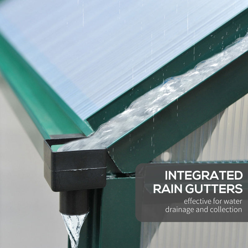 Polycarbonate Greenhouse, Walk In, Galvanised Frame, Clear