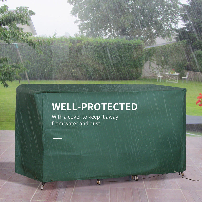 2 Seater Rattan Bistro Set with Cover