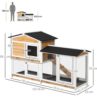 2 Storey Bunny Cage Pawhut