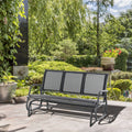 Garden Bench 3 Seater, Rocking Glider Outsunny