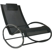 Rocker Sun Lounger With Pillow Outsunny