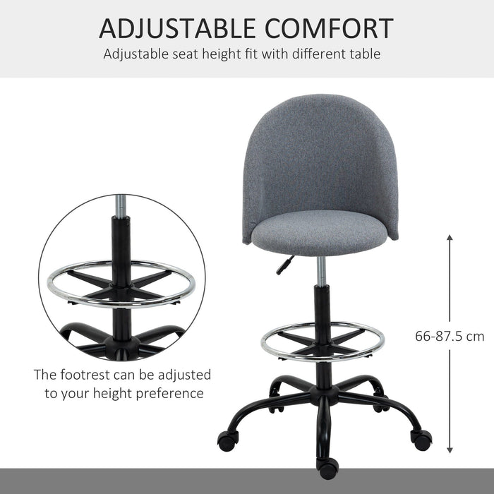 Ergonomic Drafting Chair With Wheels