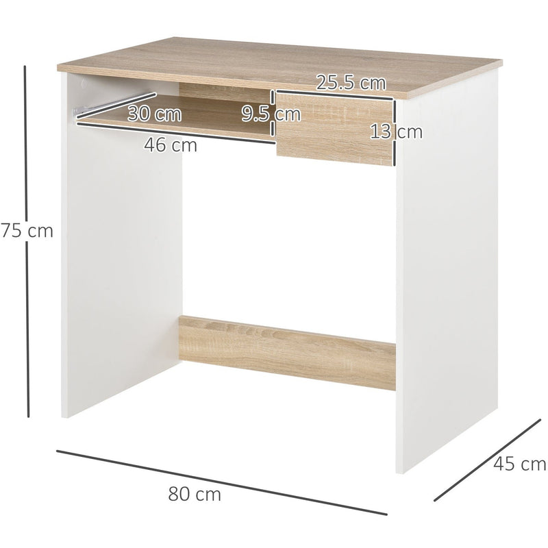 Small Computer Desk With keyboard Tray
