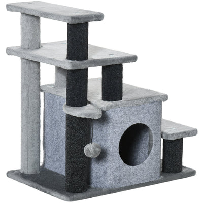 Cat Stairs and Activity Centre, Grey Pawhut