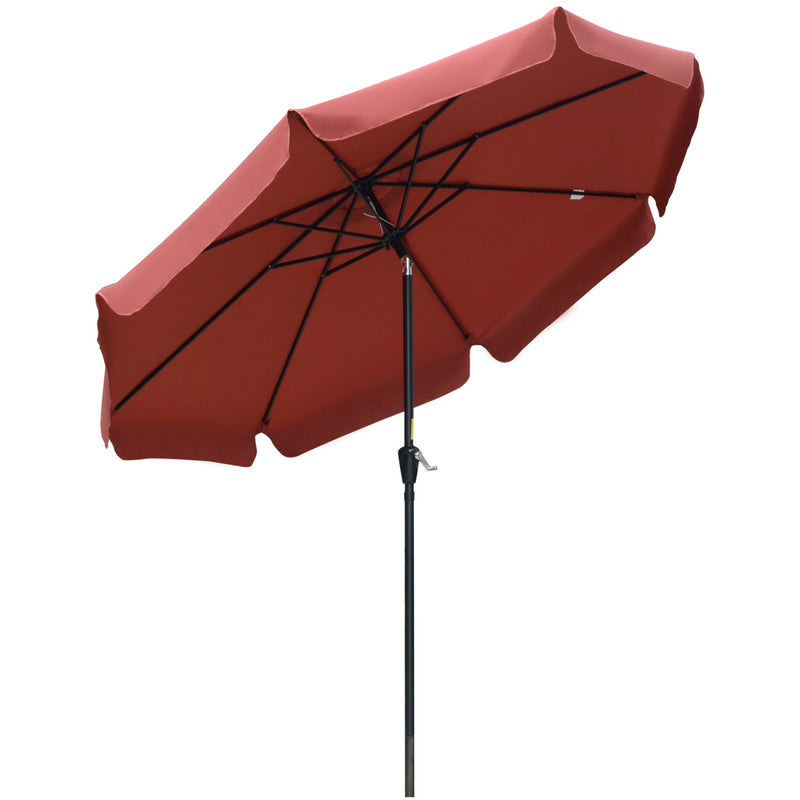 2.5m Tilting Parasol - Scalloped Edge, Vented Top