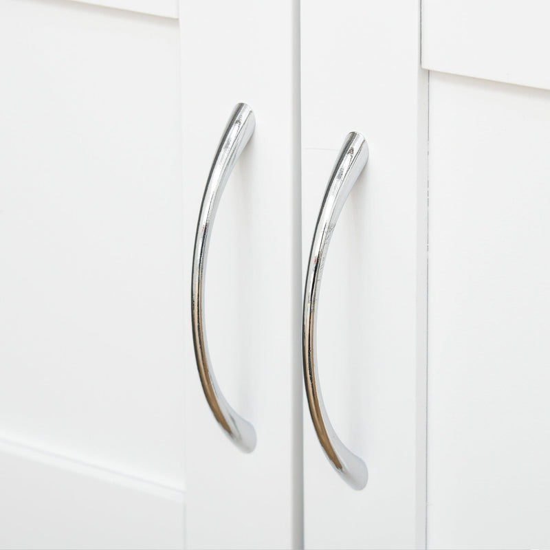 Kitchen Trolley With Wine Rack, Cabinets, White