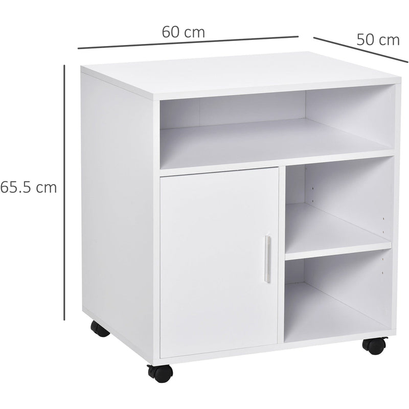 Mobile Printer Stand Unit, Modern, L60 x W50 x H65.5 cm