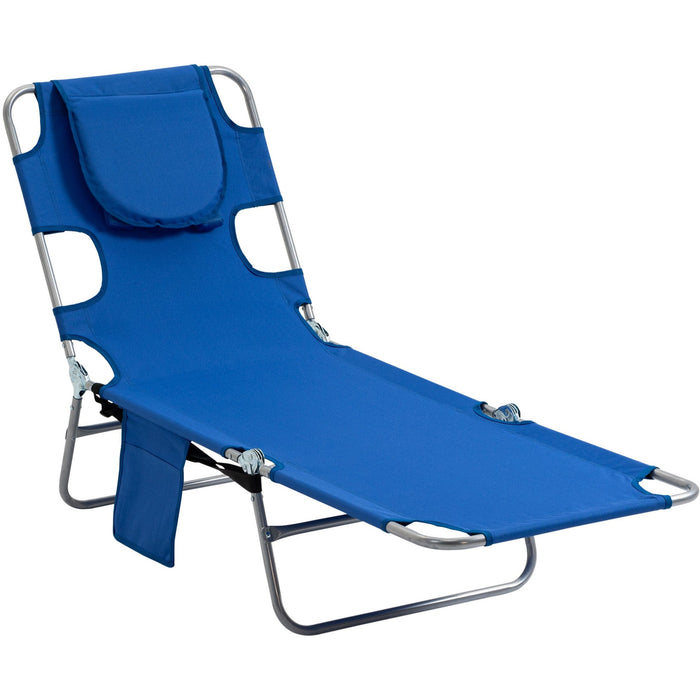 Sun Lounger With Face Hole