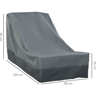 Waterproof Cover For Sun Lounger, 200 x 86 x 82cm Outsunny