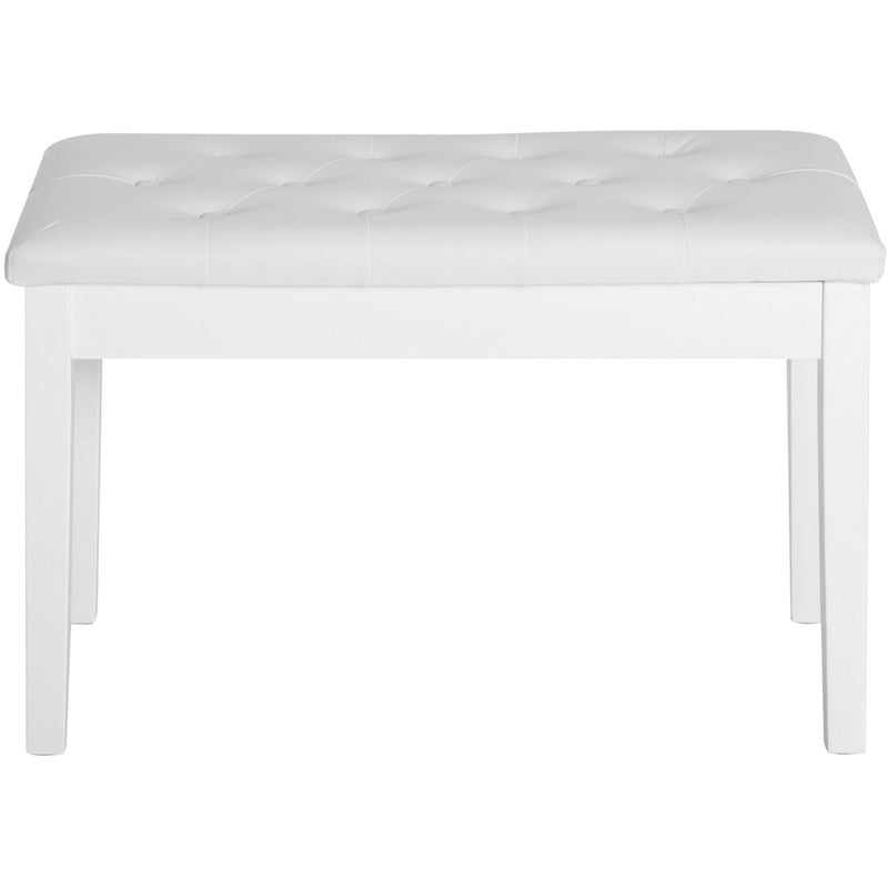 White Piano Stool With Storage