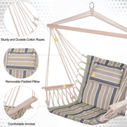 Outdoor Hanging Hammock Chair, Thick Rope, Multicoloured Outsunny