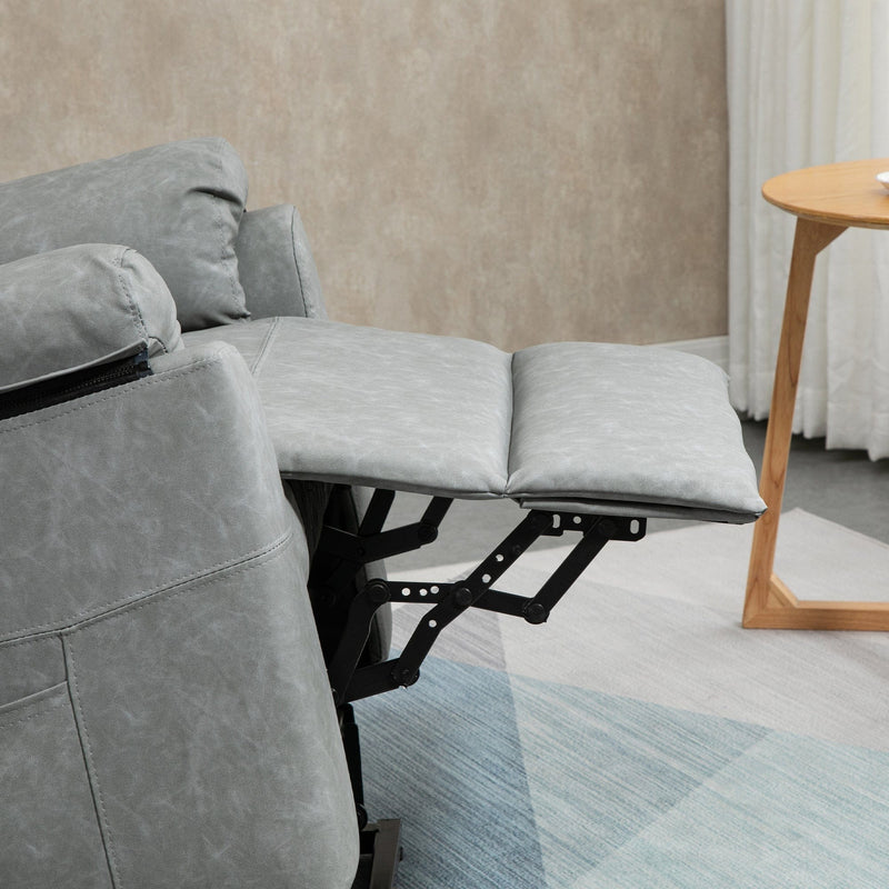 Power Lift Chair for Elderly, Grey Faux Leather