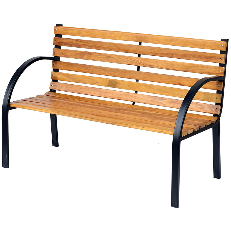 Slatted Garden Bench Outsunny