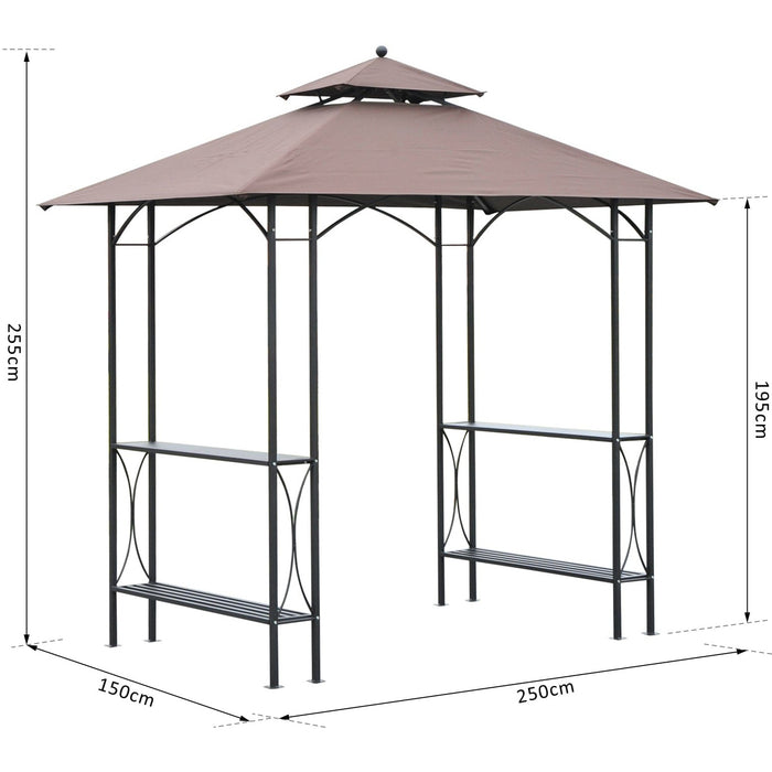 BBQ Tent 250L Black/Coffee