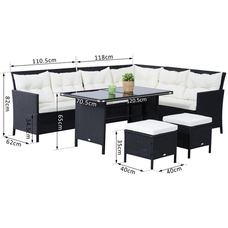 Outdoor Dining Set For 8 Outsunny