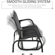 Garden Bench 3 Seater, Rocking Glider Outsunny
