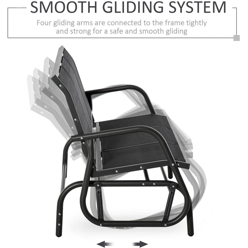 Garden Bench 3 Seater, Rocking Glider Outsunny