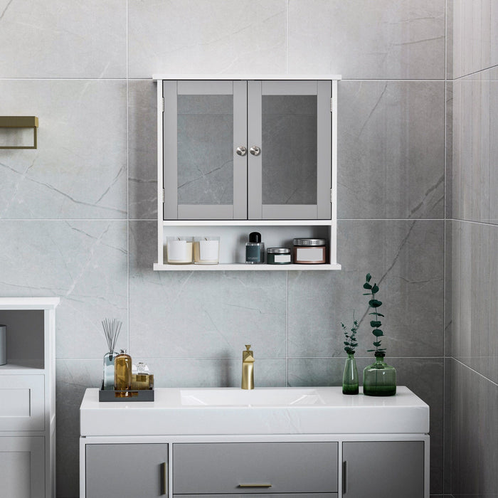 Wall Mounted Bathroom Cabinet with Mirror With Shelf