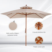 Pagoda Style Large Patio Parasol Outsunny