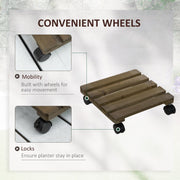 Plant Stand with Wheels (2 Pack) Outsunny