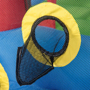 Outsunny 5 in 1 Kids Bounce Castle Large Castle Style Inflatable House Slide Trampoline Pool Water Gun Climbing Wall for Kids Age 3-8 Outsunny