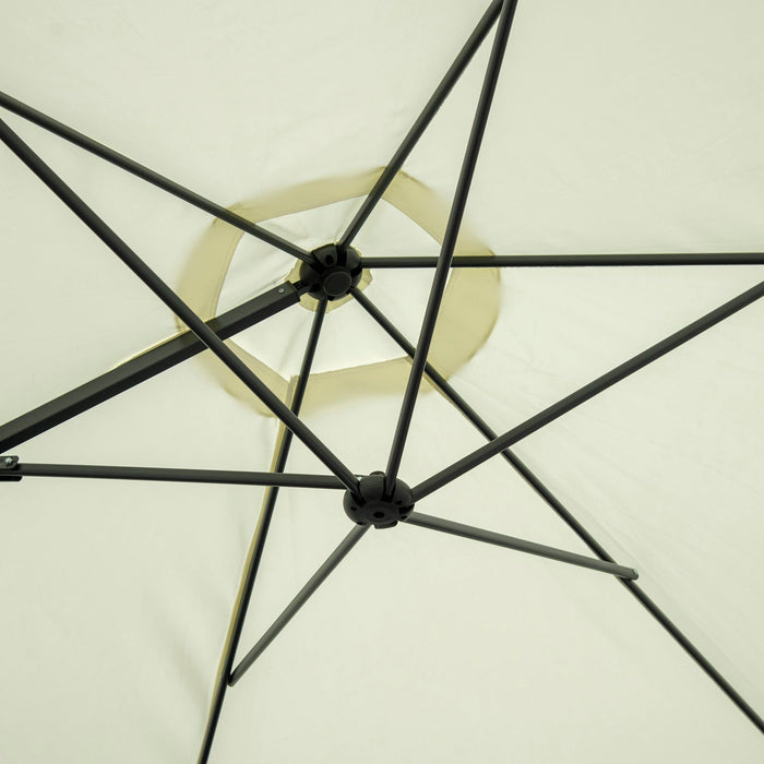 2.5m Roma Cantilever Parasol - Beige