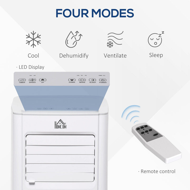White 5000 BTU 4-in-1 Portable AC Homcom