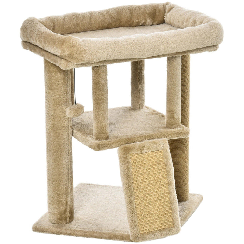 Cat Tree Tower, Jute Scratch Pad, Condo Perch, 40x40x57cm