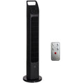 Oscillating Tower Fan, Remote, Timer, 3 Speed, Black Homcom