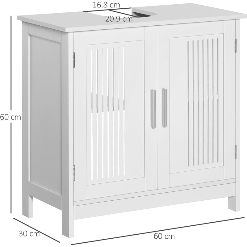 Pedestal Sink Cabinet, Bathroom Storage Unit, 60Lx30Wx60Hcm