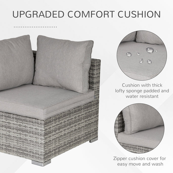 Rattan Wicker Corner Sofa Chair with Cushions