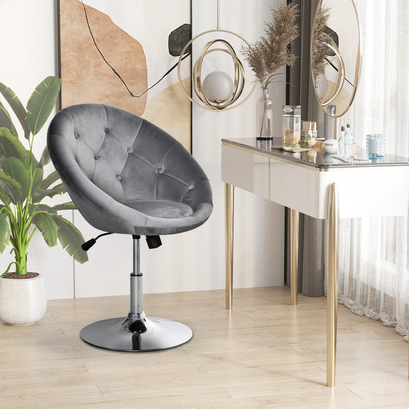 Modern Velvet Swivel Tub Chair