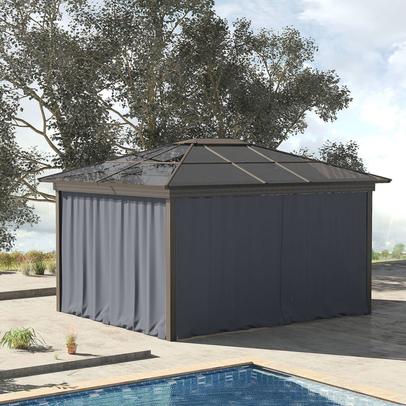 4 Sides For Gazebo Curtain Sidewalls, Fits Most 3x3m Gazebos