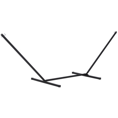 Hammock Stand for Indoor or Outdoor Use Freestanding Metal Frame Black Outsunny