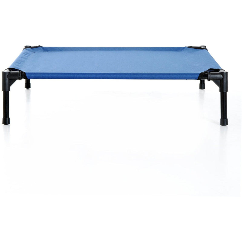 Elevated Camping Pet Bed, Metal Frame, Blue