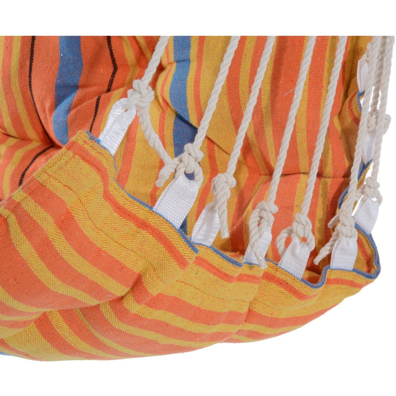 Outdoor Cushioned Hammock Chair, Wooden, Cotton Cloth