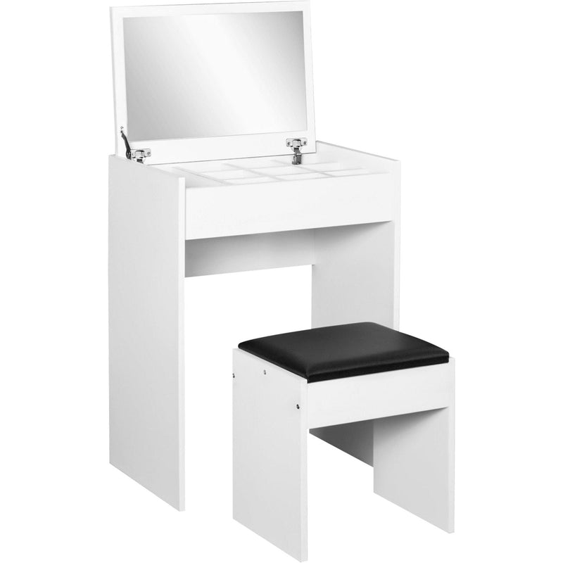 Dressing Table With Flip up Mirror and Stool