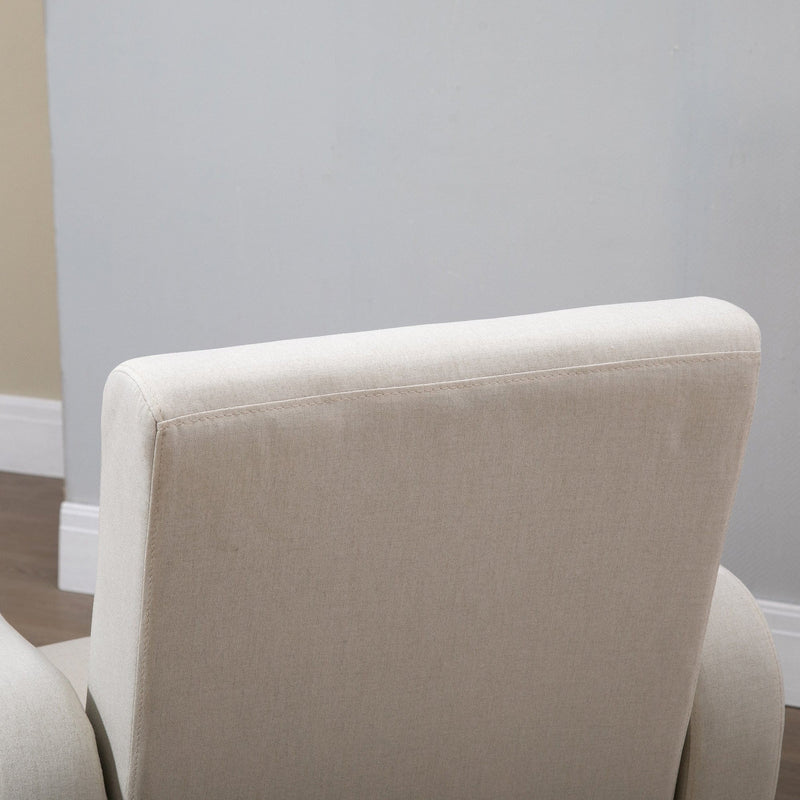 Cream Linen Club Chair