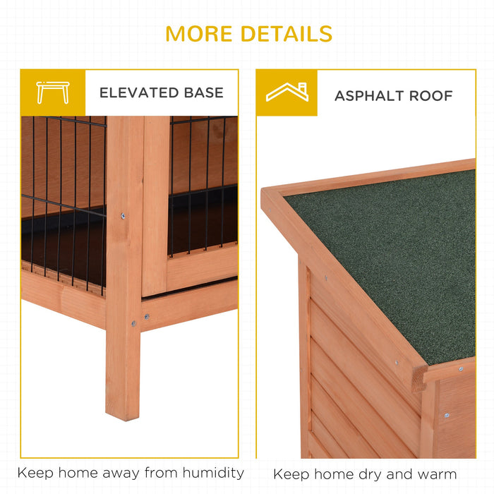 Large Outdoor Rabbit Hutch, 2 Tier