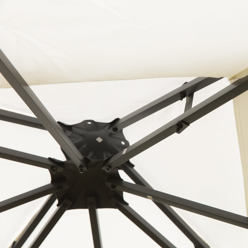 Steel Framed Gazebo with Vented Roof, 3x3m