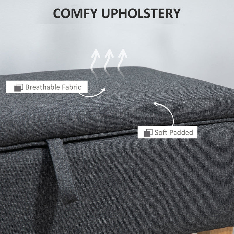 Grey Ottoman Storage Footstool