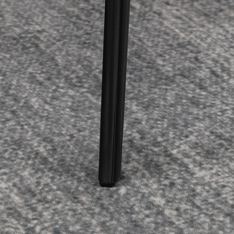 Set of 2 Bar Stools, Microfiber, Quilted, Grey